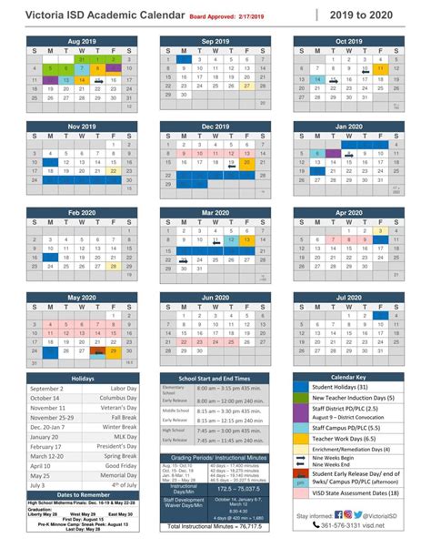 Mvisd Calendar